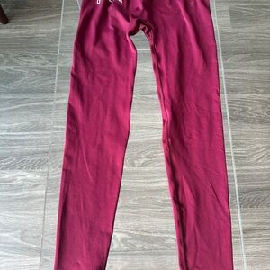 Gymshark Maroon High-Waist Leggings
